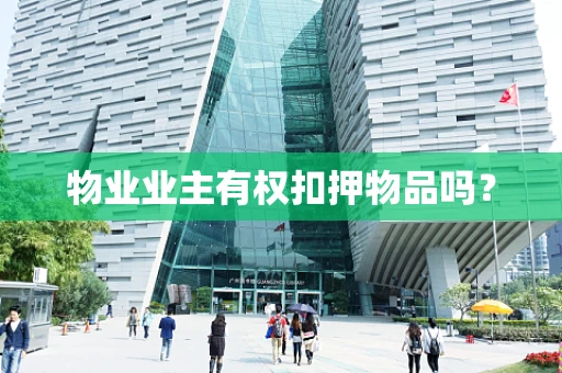 物业业主有权扣押物品吗？