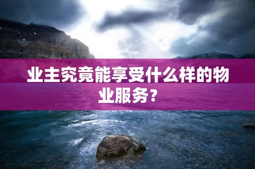 业主究竟能享受什么样的物业服务？