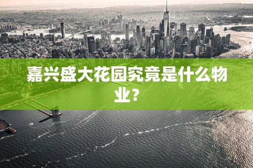 嘉兴盛大花园究竟是什么物业？
