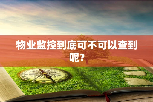 物业监控到底可不可以查到呢？