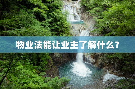 物业法能让业主了解什么？