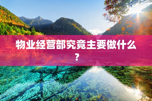 物业经营部究竟主要做什么？