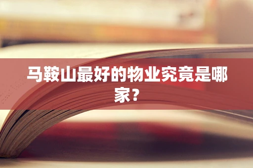 马鞍山最好的物业究竟是哪家？