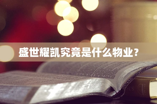 盛世耀凯究竟是什么物业？