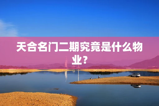 天合名门二期究竟是什么物业？
