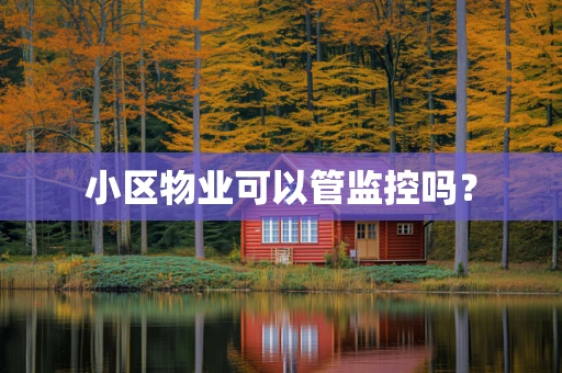 小区物业可以管监控吗？