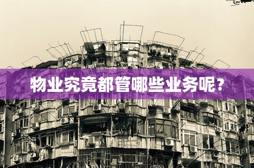 物业究竟都管哪些业务呢？
