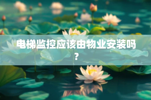 电梯监控应该由物业安装吗？