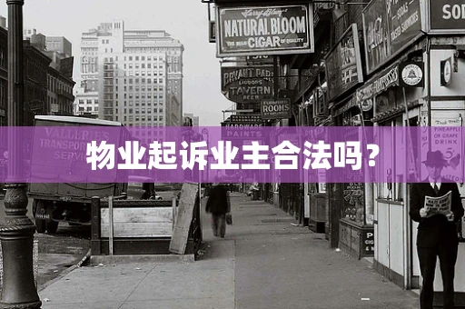 物业起诉业主合法吗？