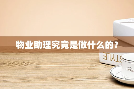 物业助理究竟是做什么的？