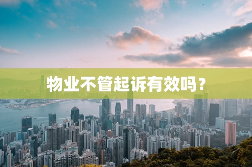 物业不管起诉有效吗？