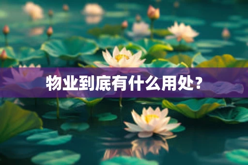 物业到底有什么用处？