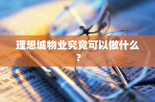 理想城物业究竟可以做什么？