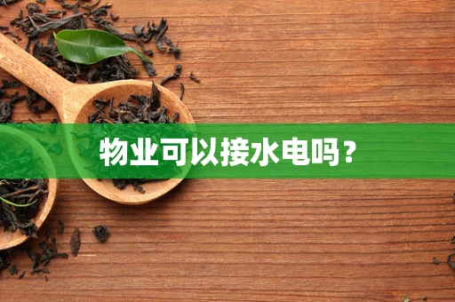 物业可以接水电吗？