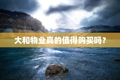 大和物业真的值得购买吗？