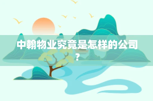 中翰物业究竟是怎样的公司？
