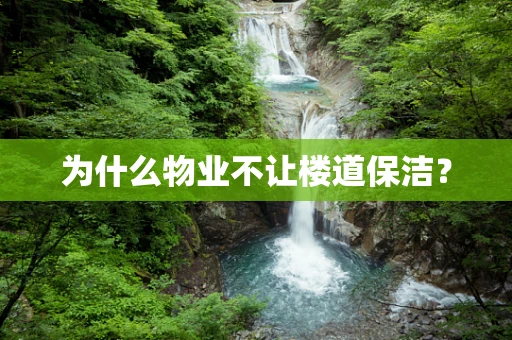 为什么物业不让楼道保洁？