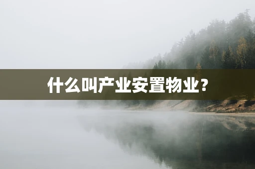 什么叫产业安置物业？