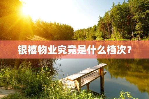 银禧物业究竟是什么档次？