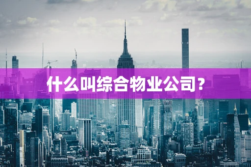 什么叫综合物业公司？