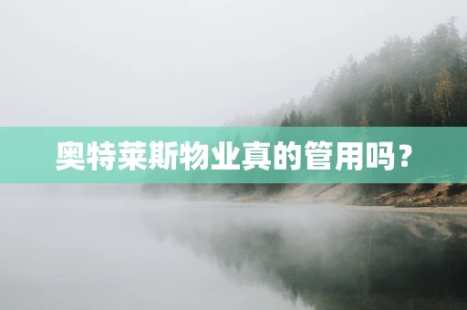 奥特莱斯物业真的管用吗？